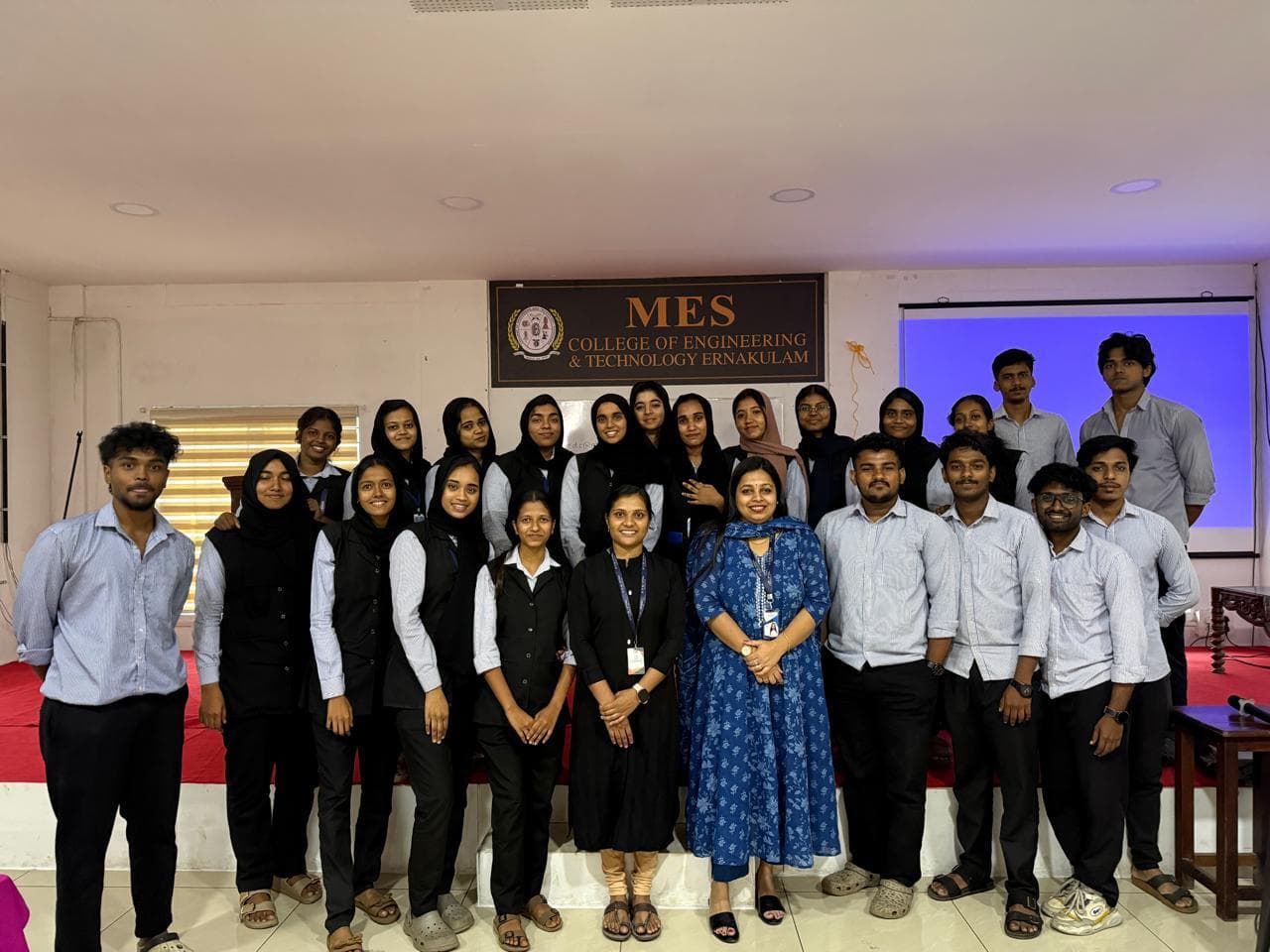 Students and faculty at MES College of Engineering & Technology, Kunnukara, Ernakulam, after a Future Optima training bootcamp